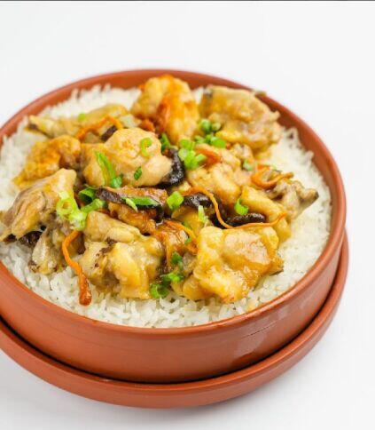 Cordyceps Flower Shiitake Mushroom And Chicken Steamed Ri