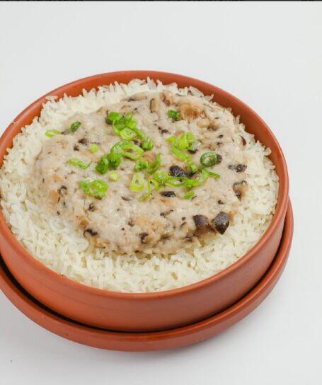 Pork Patty And Mushroom Steamed Ri
